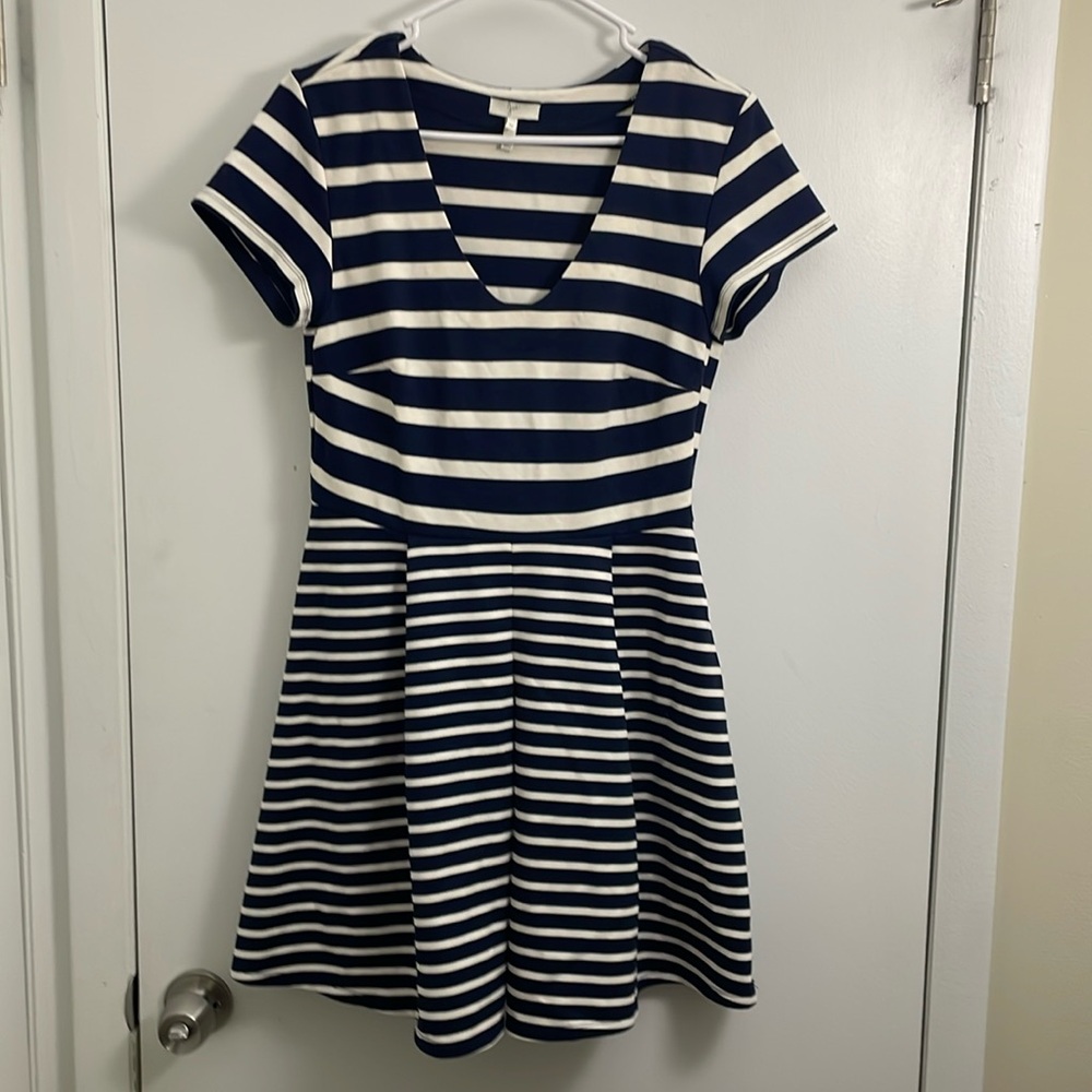 Joie Navy Striped dress Sz M
